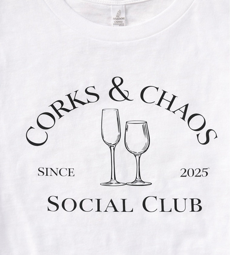 Corks & Chaos Social Club Tee