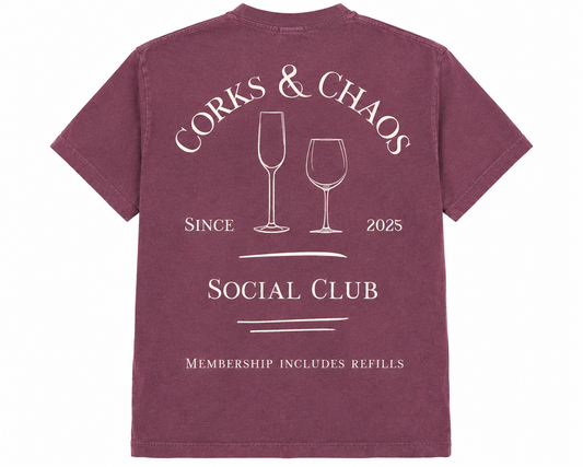 Corks & Chaos Social Club Tee — The OG | Limited Edition