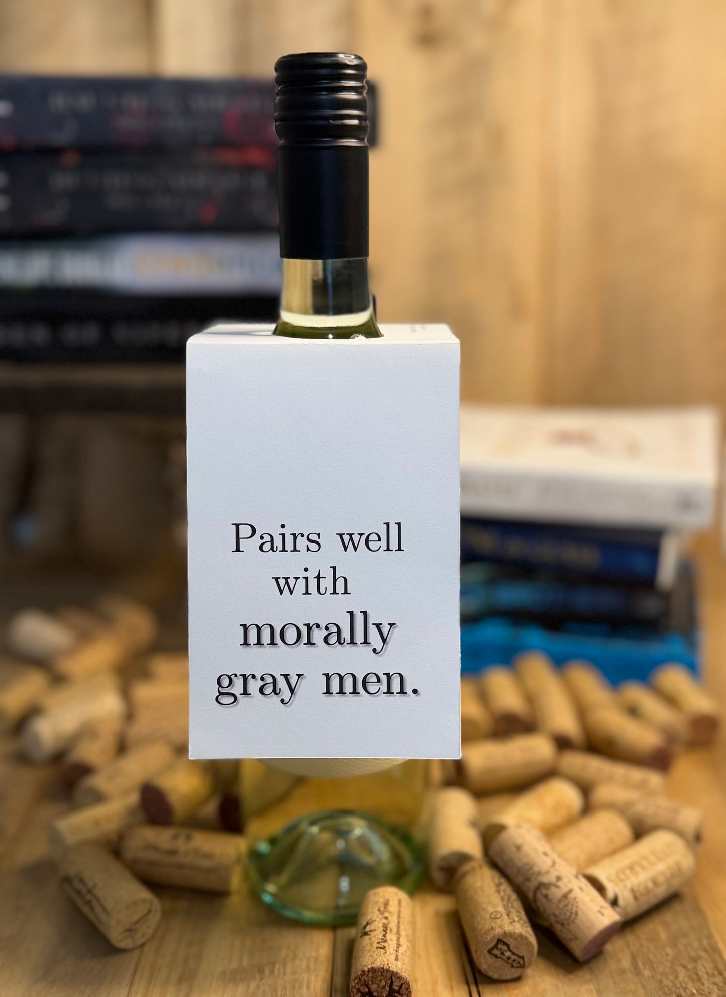 Pairs Well With Morally Gray Men | BookTok Wine Tag | Reader Gift