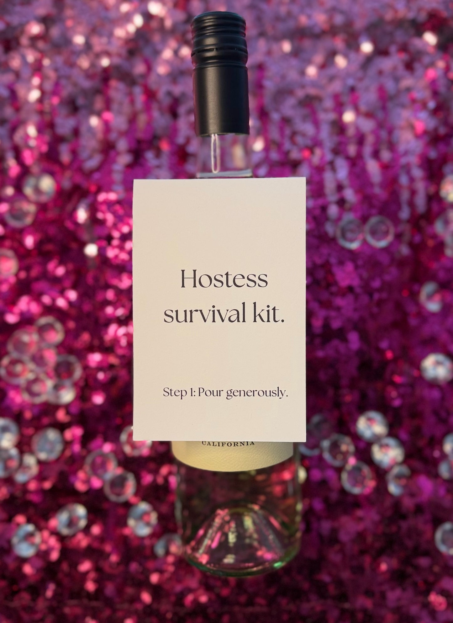 Hostess Survival Kit | Wine Gift Tag