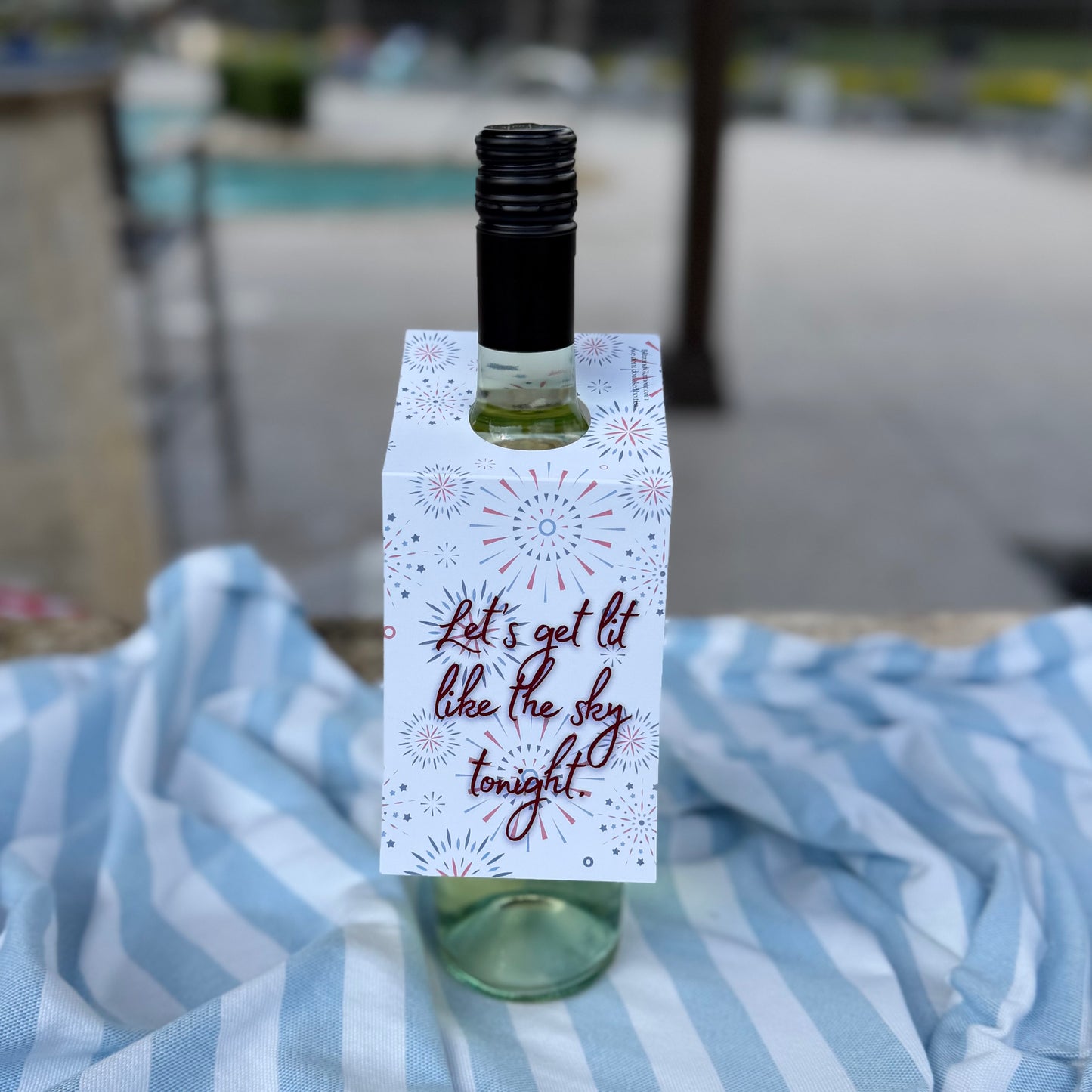 Let’s Get Lit Like The Sky Tonight | Bottle Gift Tag