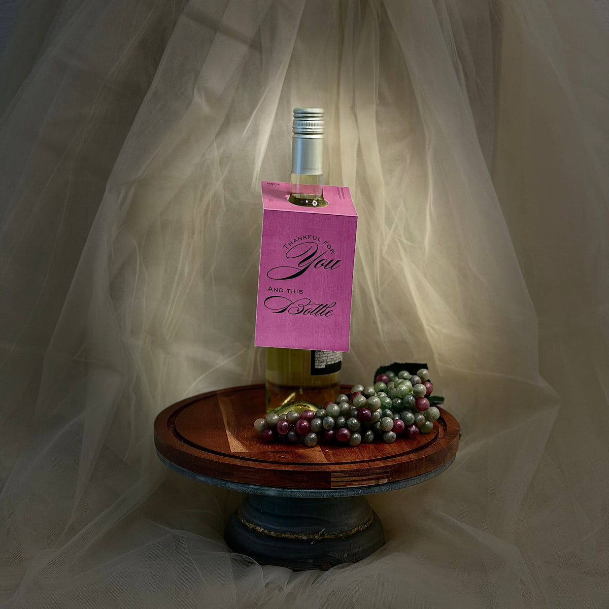 Thankful for You and This Bottle | Funny Bottle Gift Tag