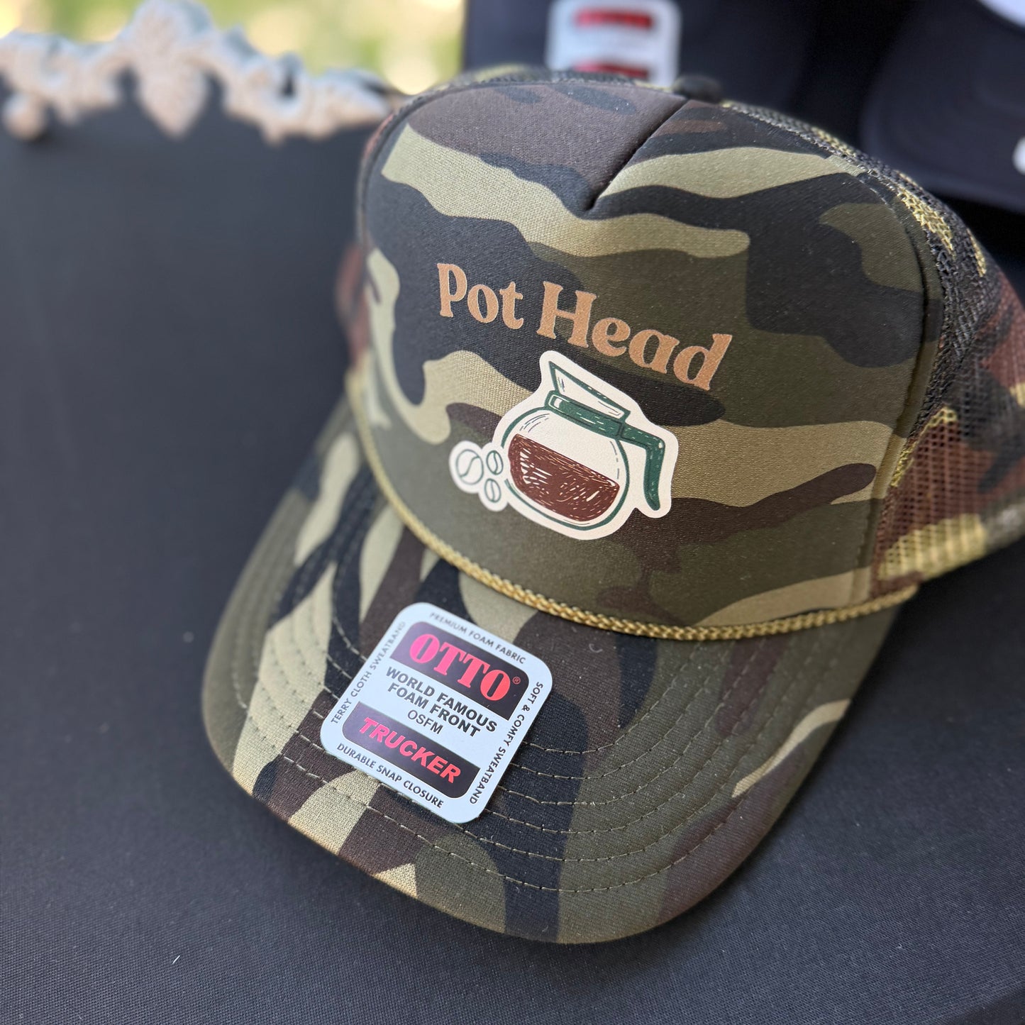 Pot Head Coffee Trucker Hat | Funny Coffee Hat