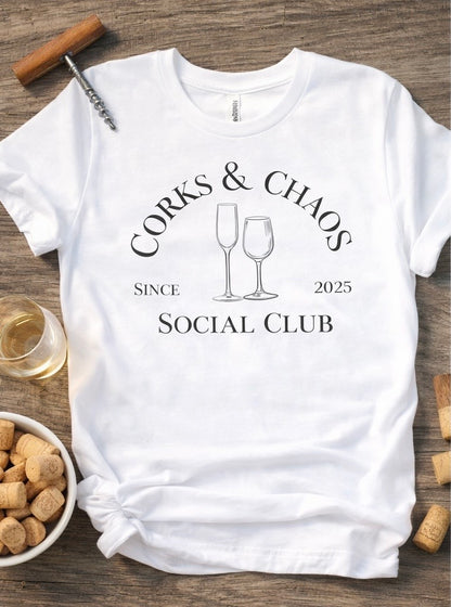 Corks & Chaos Social Club Tee