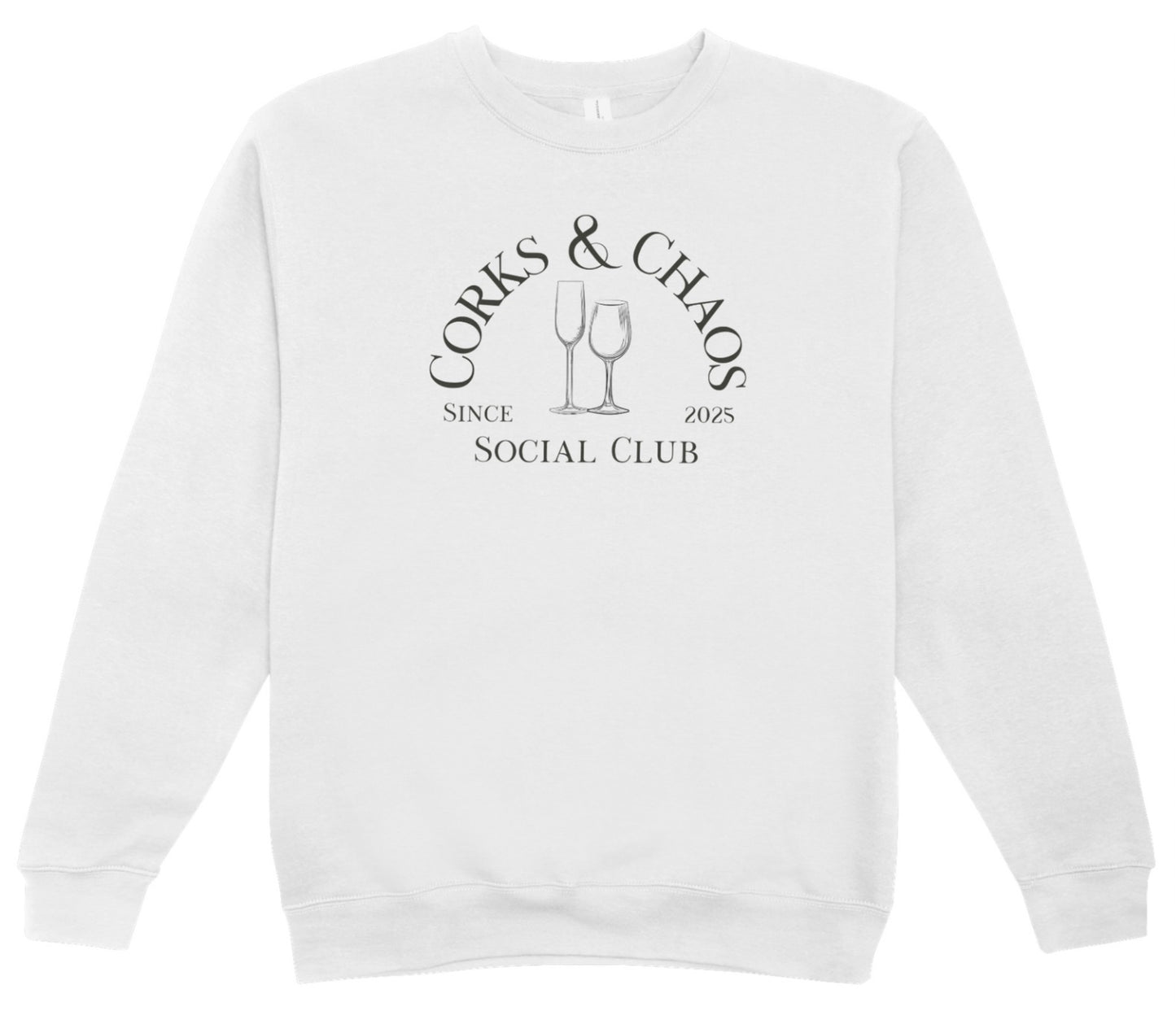 Corks & Chaos Social Club | Gildan® Softstyle Fleece Crewneck Sweatshirt