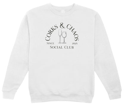 Corks & Chaos Social Club | Gildan® Softstyle Fleece Crewneck Sweatshirt