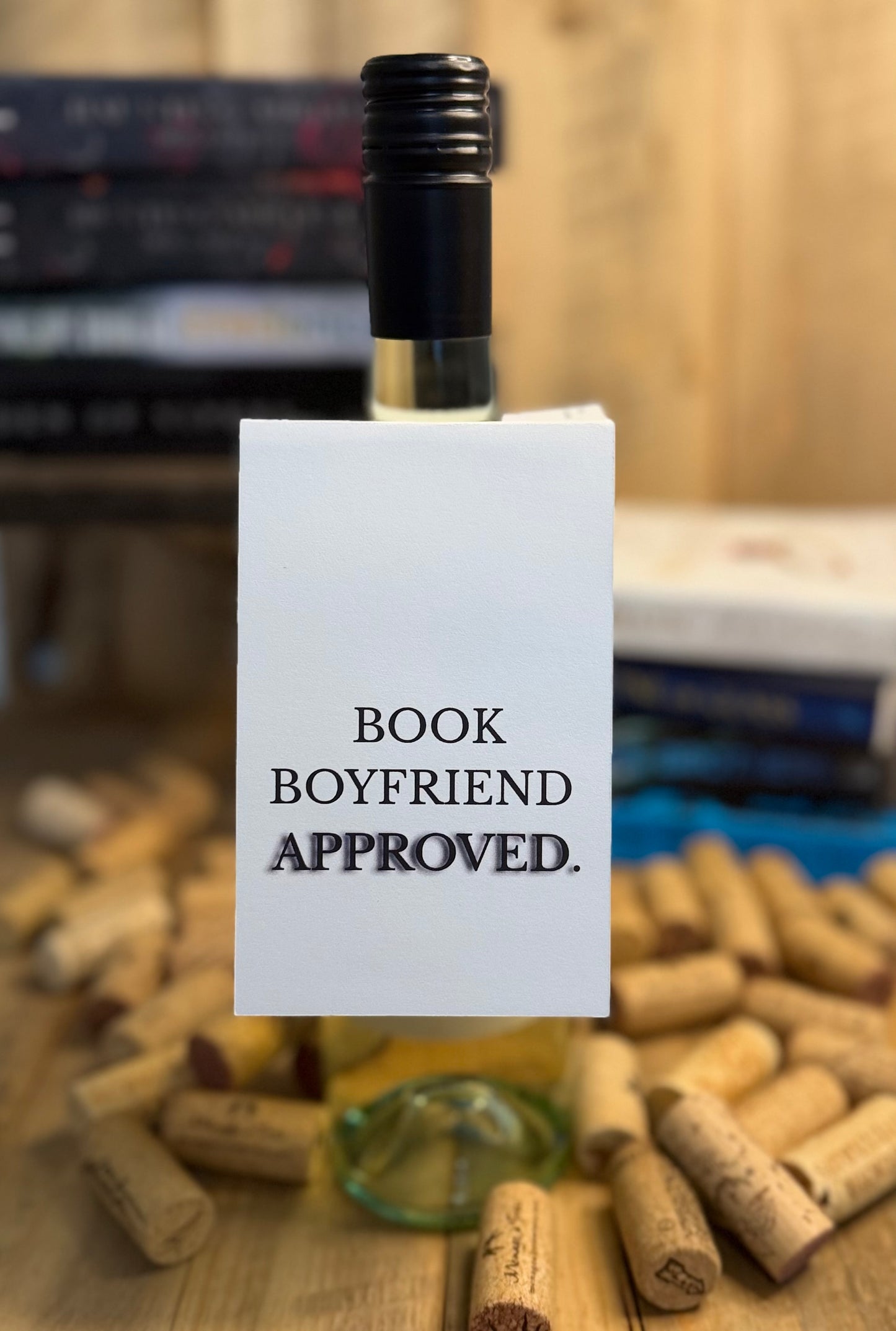 Book Boyfriend Approved | Book Lover Bottle Tag Gift