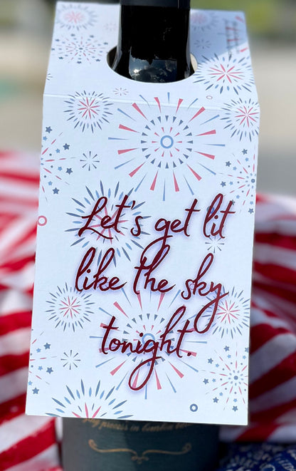 Let’s Get Lit Like The Sky Tonight | Bottle Gift Tag