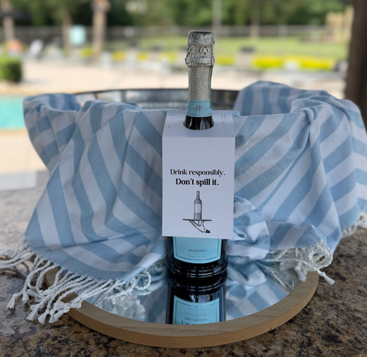 Drink Responsibly. Don’t Spill It.| Funny Bottle Gift Tag