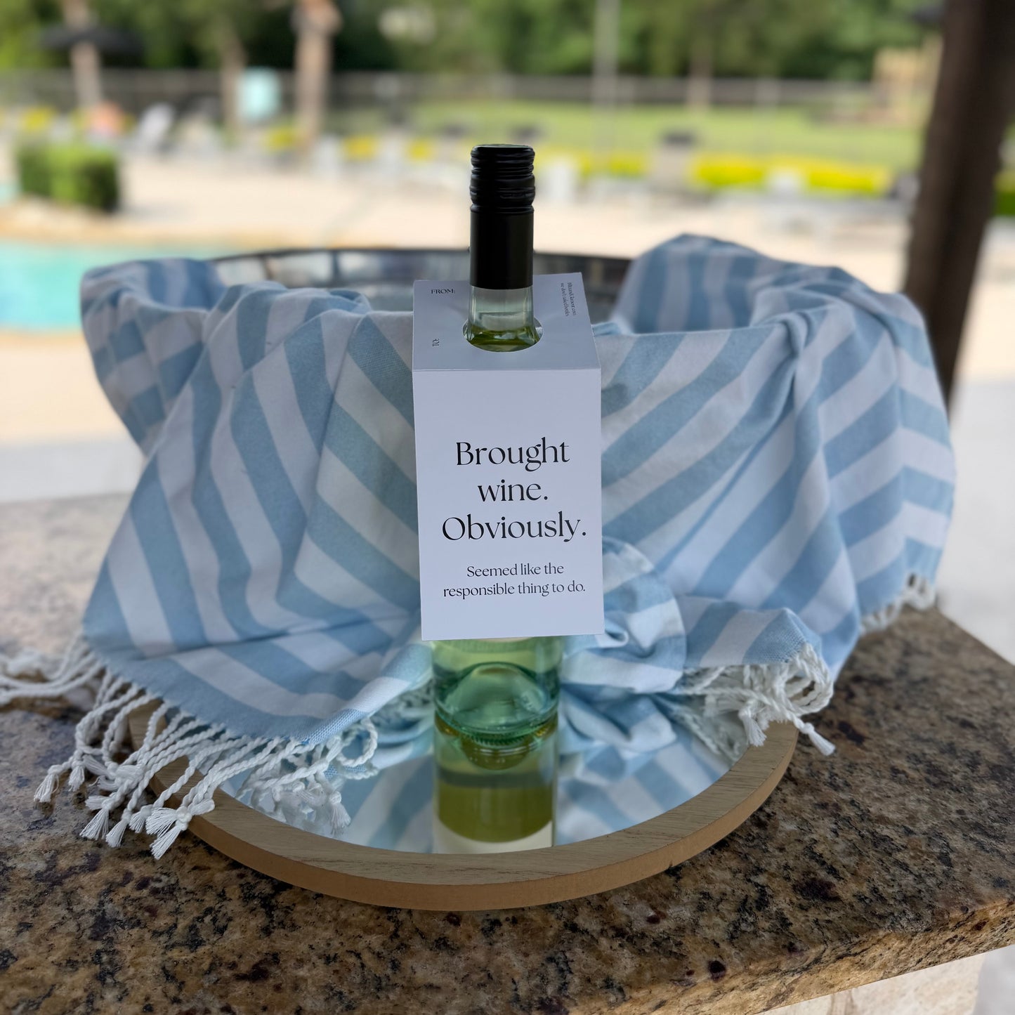 Brought Wine Obviously | Funny Bottle Gift Tag