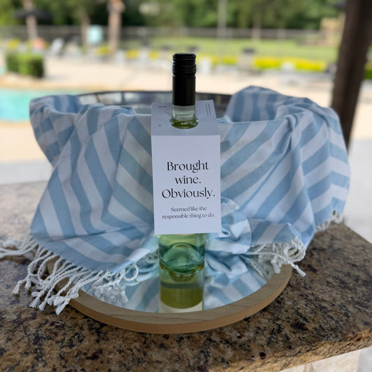 Brought Wine Obviously | Funny Bottle Gift Tag