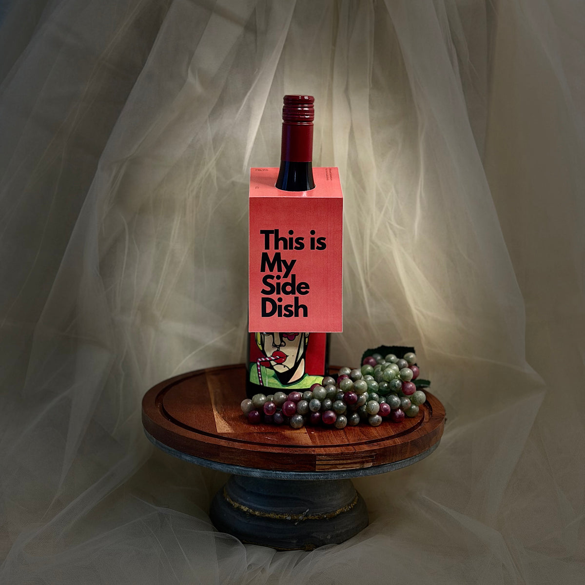 This Is My Side Dish | Funny Thanksgiving Wine Bottle Gift Tag