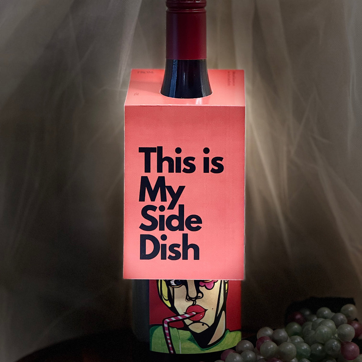 This Is My Side Dish | Funny Thanksgiving Wine Bottle Gift Tag