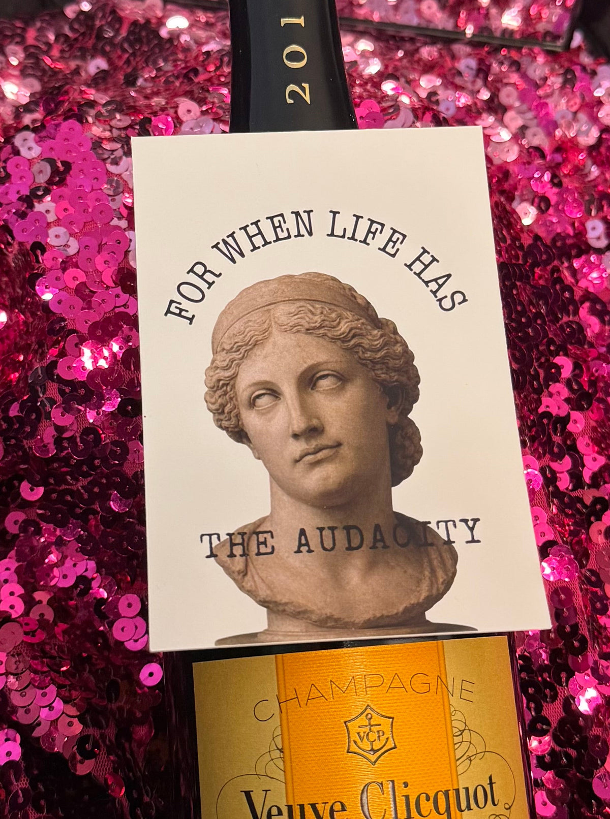 For When Life Has the Audacity | Funny Wine Bottle Gift Tag